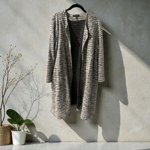 Slinky Brand Textured Gray Cardigan